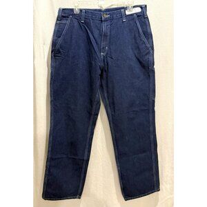 Carhartt Carpenter Work Pants Jeans Dungaree Fit, Size 38x32 RN# 51374
